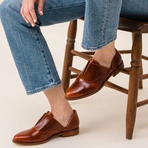 Nisolo Emma d’Orsay Oxford Leather Brandy Brown 8